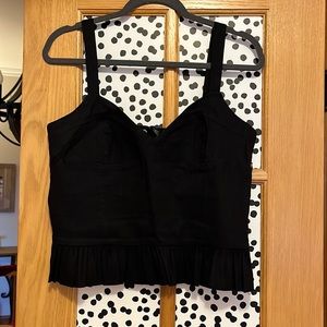 ZARA Cropped Bustier Top Large